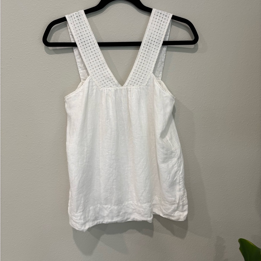 J. Crew | White Textured Tank Top | Size 0